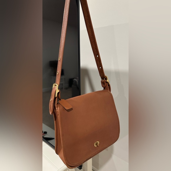 Vintage coach stewardesses bag. British tan. Made in USA - Picture 9 of 12